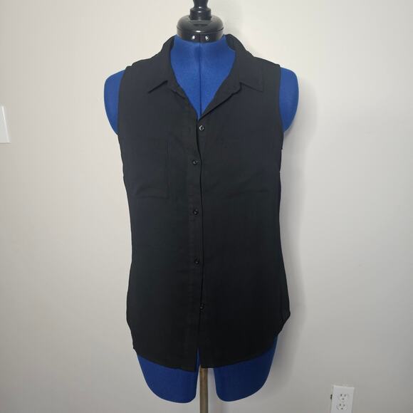 Apt 9 Black Button down blouse - Picture 1 of 7